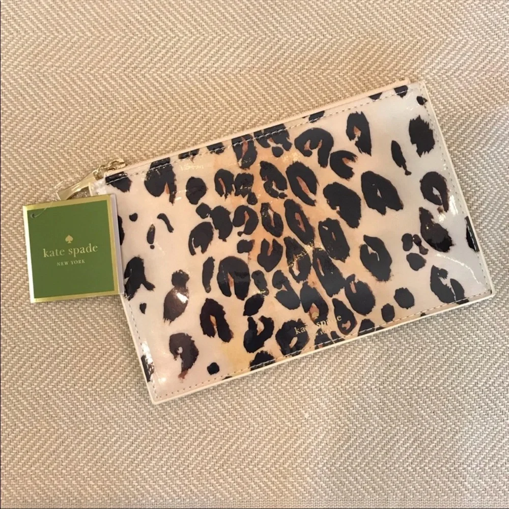 KATE SPADE Leopard Print Pencil Pouch